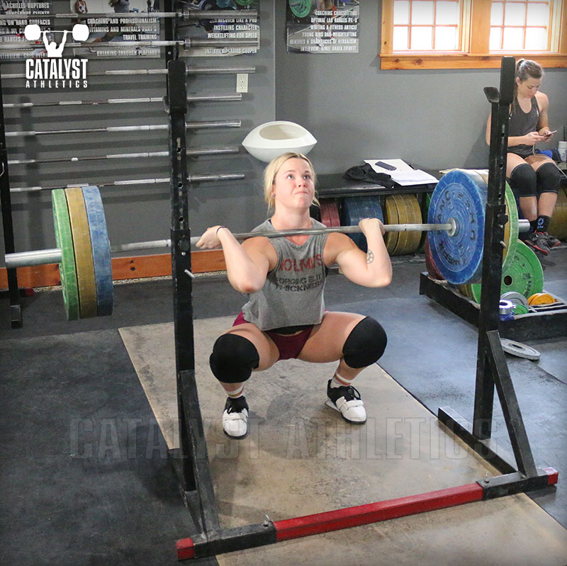 Carly front squat - Olympic Weightlifting, strength, conditioning, fitness, nutrition - Catalyst Athletics 