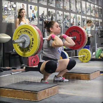 Alyssa block clean - Olympic Weightlifting, strength, conditioning, fitness, nutrition - Catalyst Athletics